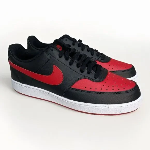 Nike Court Vision LO NN Men’s 10.5 Basketball Sneaker Black University Red White